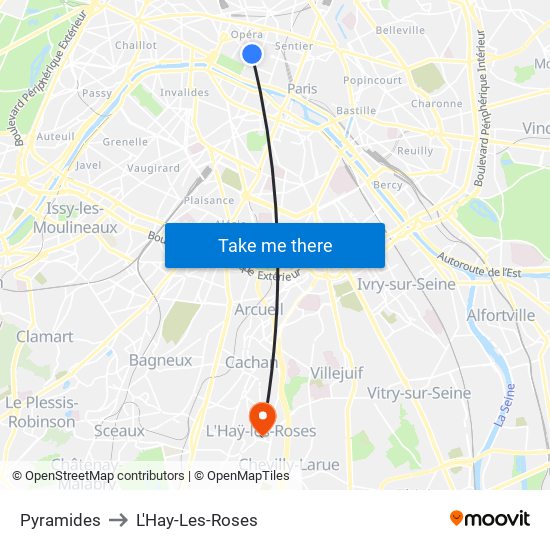 Pyramides to L'Hay-Les-Roses map