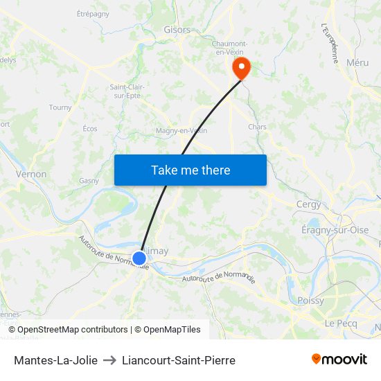 Mantes-La-Jolie to Liancourt-Saint-Pierre map