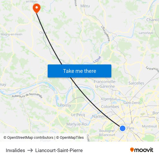 Invalides to Liancourt-Saint-Pierre map