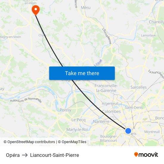 Opéra to Liancourt-Saint-Pierre map