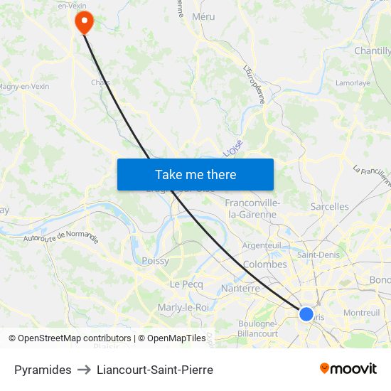 Pyramides to Liancourt-Saint-Pierre map