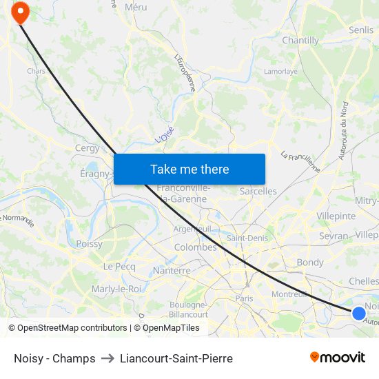 Noisy - Champs to Liancourt-Saint-Pierre map