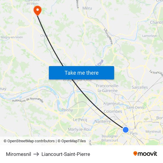 Miromesnil to Liancourt-Saint-Pierre map