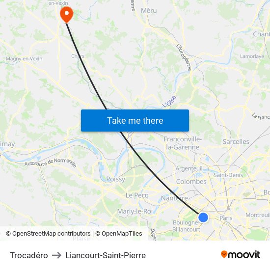 Trocadéro to Liancourt-Saint-Pierre map