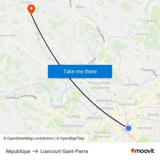 République to Liancourt-Saint-Pierre map