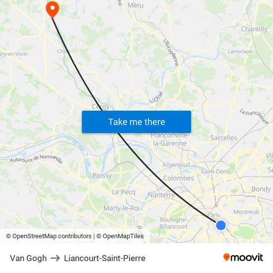 Van Gogh to Liancourt-Saint-Pierre map