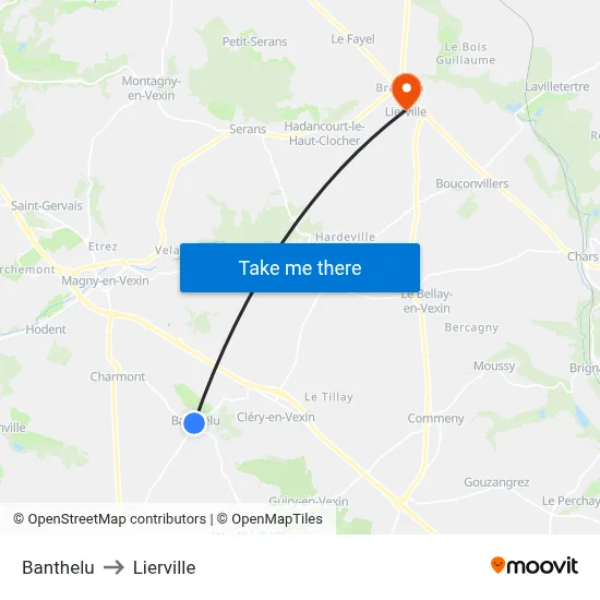 Banthelu to Lierville map