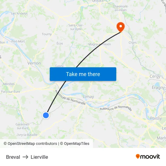 Breval to Lierville map