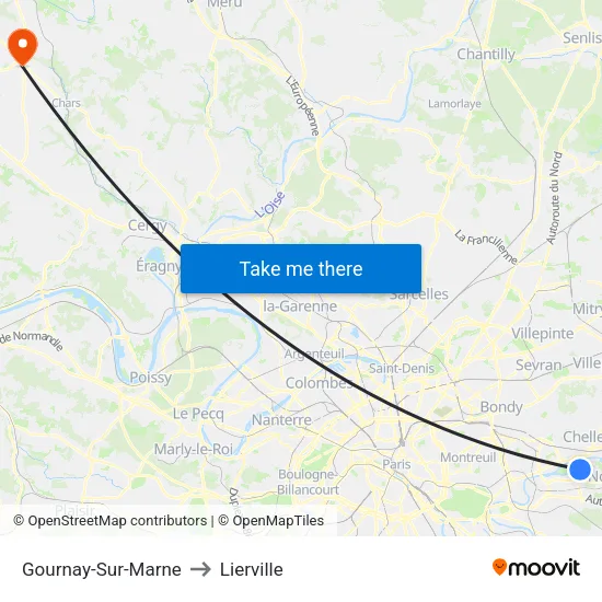 Gournay-Sur-Marne to Lierville map
