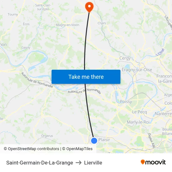 Saint-Germain-De-La-Grange to Lierville map