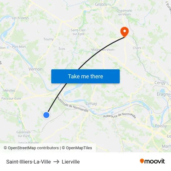 Saint-Illiers-La-Ville to Lierville map