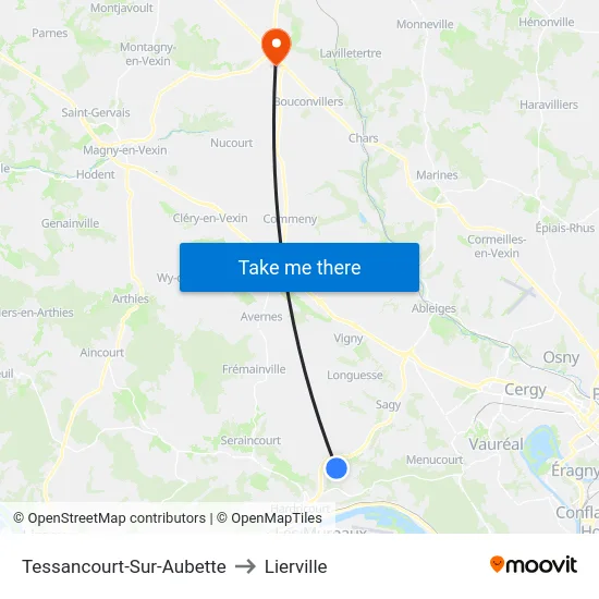 Tessancourt-Sur-Aubette to Lierville map