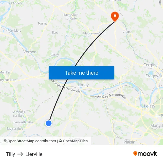 Tilly to Lierville map
