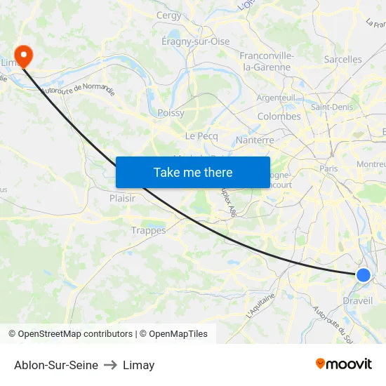 Ablon-Sur-Seine to Limay map