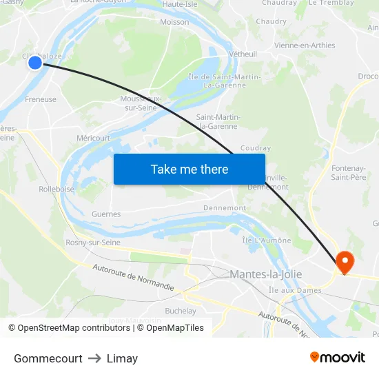 Gommecourt to Limay map