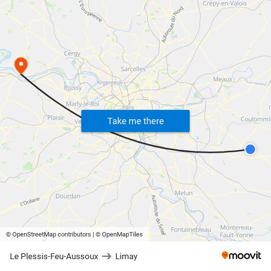 Le Plessis-Feu-Aussoux to Limay map
