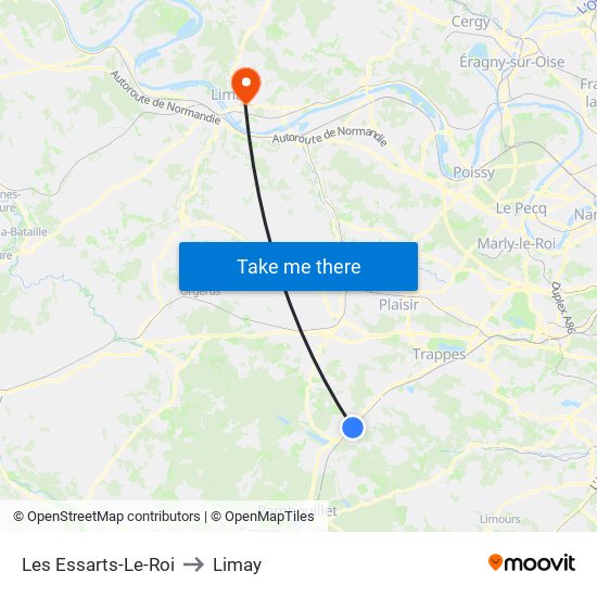 Les Essarts-Le-Roi to Limay map