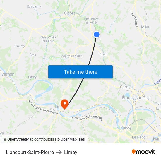 Liancourt-Saint-Pierre to Limay map