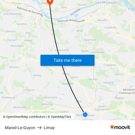 Mareil-Le-Guyon to Limay map