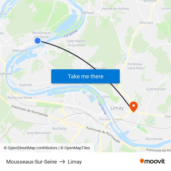 Mousseaux-Sur-Seine to Limay map