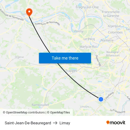 Saint-Jean-De-Beauregard to Limay map