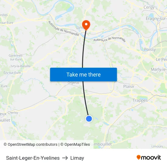 Saint-Leger-En-Yvelines to Limay map