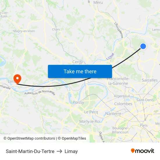 Saint-Martin-Du-Tertre to Limay map