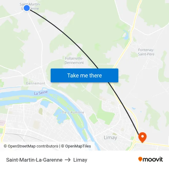 Saint-Martin-La-Garenne to Limay map
