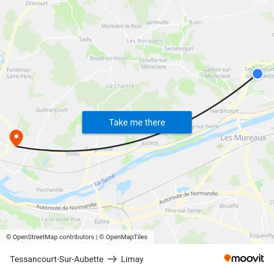 Tessancourt-Sur-Aubette to Limay map