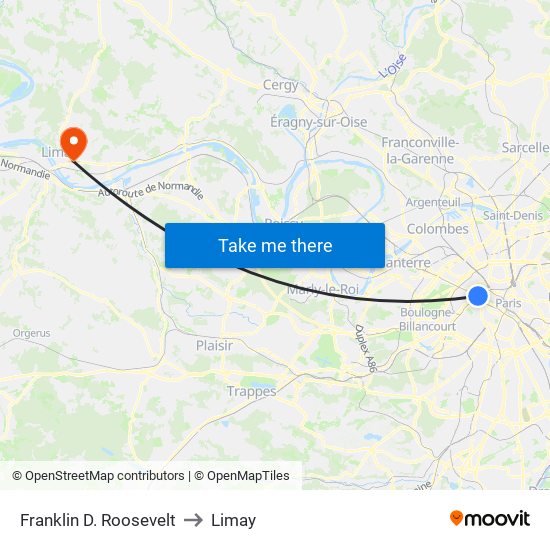 Franklin D. Roosevelt to Limay map