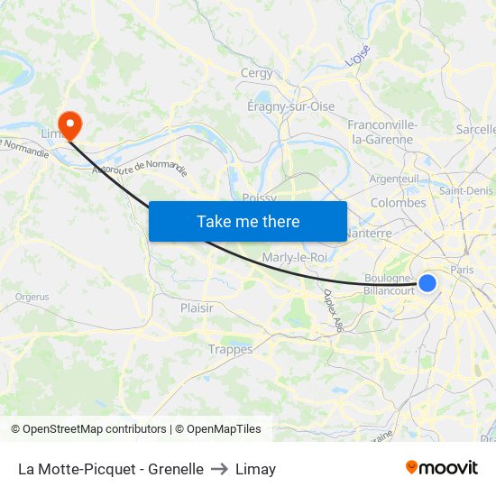 La Motte-Picquet - Grenelle to Limay map