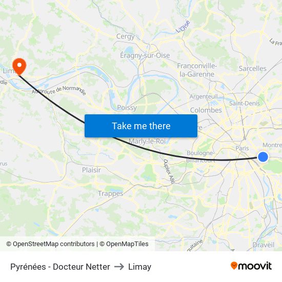 Pyrénées - Docteur Netter to Limay map