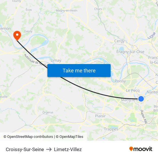 Croissy-Sur-Seine to Limetz-Villez map