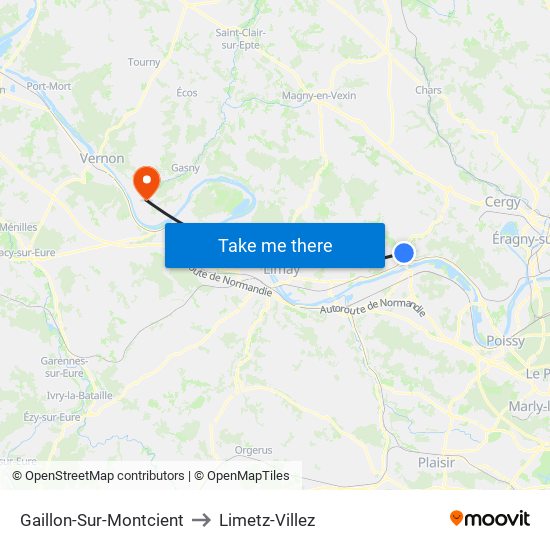 Gaillon-Sur-Montcient to Limetz-Villez map