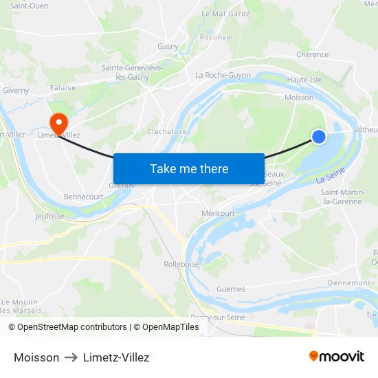 Moisson to Limetz-Villez map