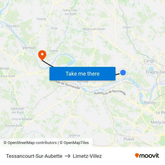 Tessancourt-Sur-Aubette to Limetz-Villez map