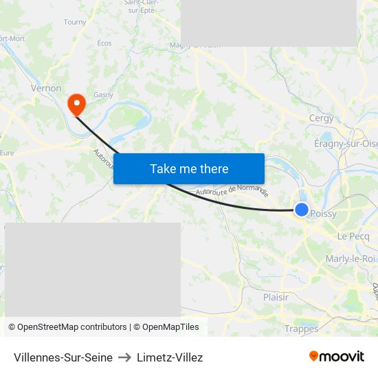 Villennes-Sur-Seine to Limetz-Villez map