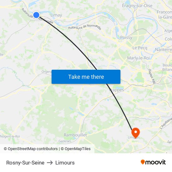 Rosny-Sur-Seine to Limours map