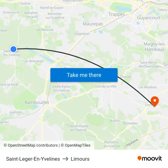 Saint-Leger-En-Yvelines to Limours map