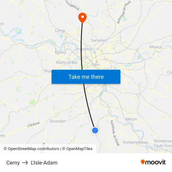 Cerny to L'Isle-Adam map