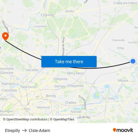 Etrepilly to L'Isle-Adam map