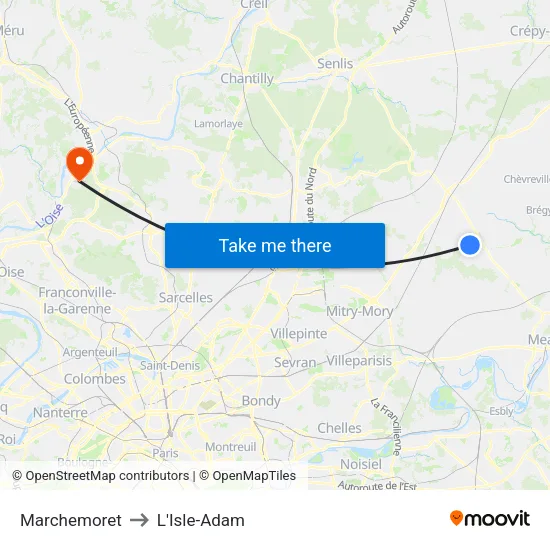 Marchemoret to L'Isle-Adam map