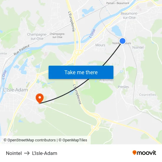 Nointel to L'Isle-Adam map