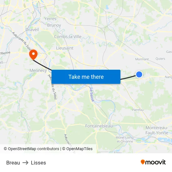 Breau to Lisses map