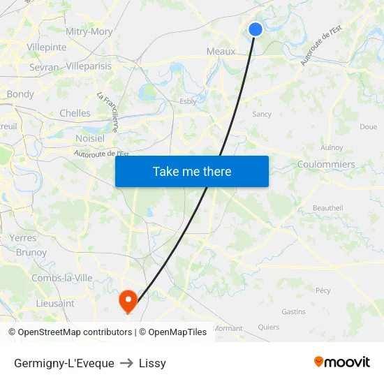Germigny-L'Eveque to Lissy map