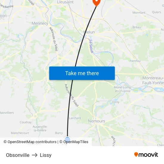 Obsonville to Lissy map
