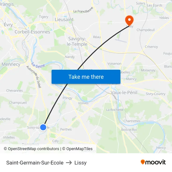 Saint-Germain-Sur-Ecole to Lissy map