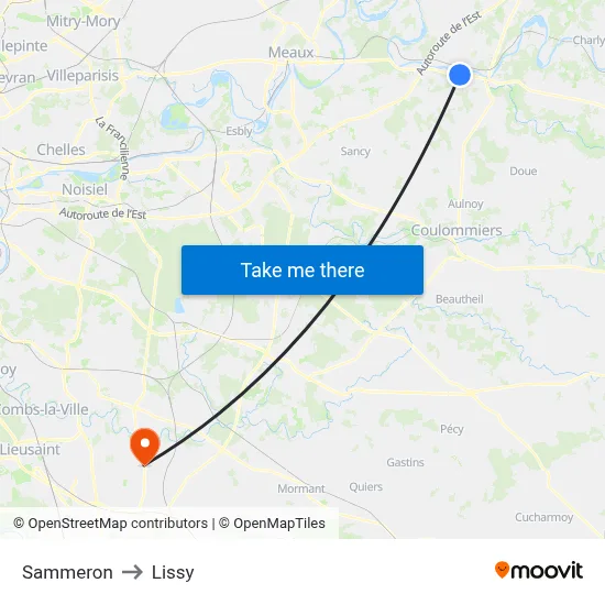 Sammeron to Lissy map