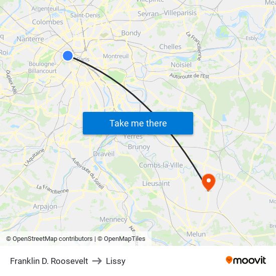 Franklin D. Roosevelt to Lissy map