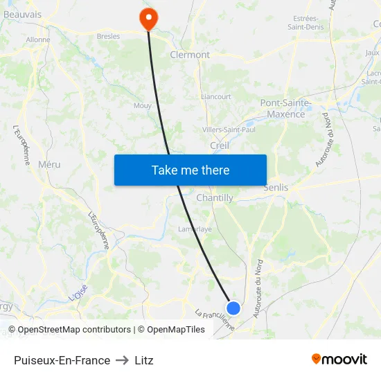 Puiseux-En-France to Litz map